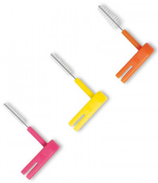 Tre børster følger med mellomromsbørsten